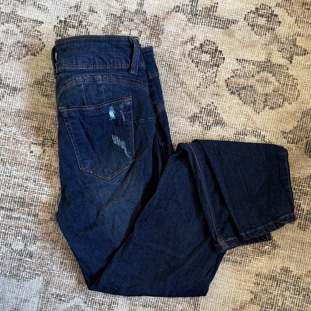 Wax Jean Dark Blue Skinny Jeans